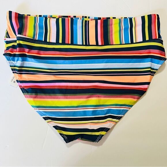 NWT New Catalina High Waist Bright Stripe Swim Suit Bottoms 3X Multicolor - Picture 8 of 10